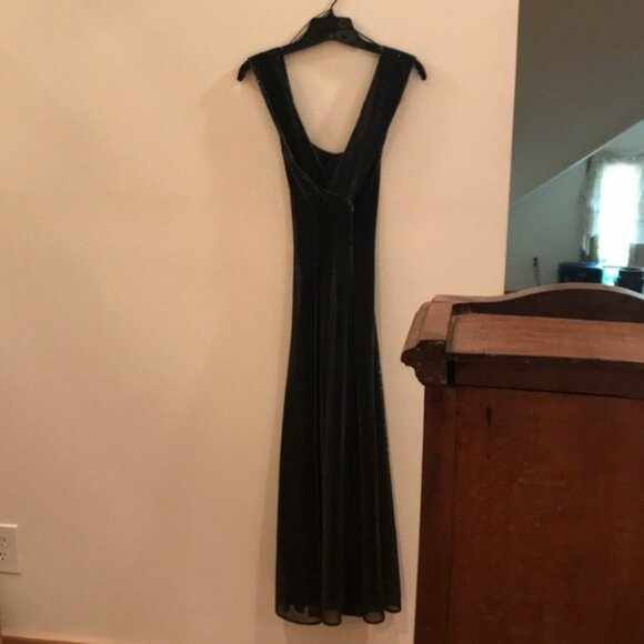 💃✨ All That Jazz Formal Black & Silver Floor-Length Evening Gown | Juniors 5/6 - Picture 2 of 8